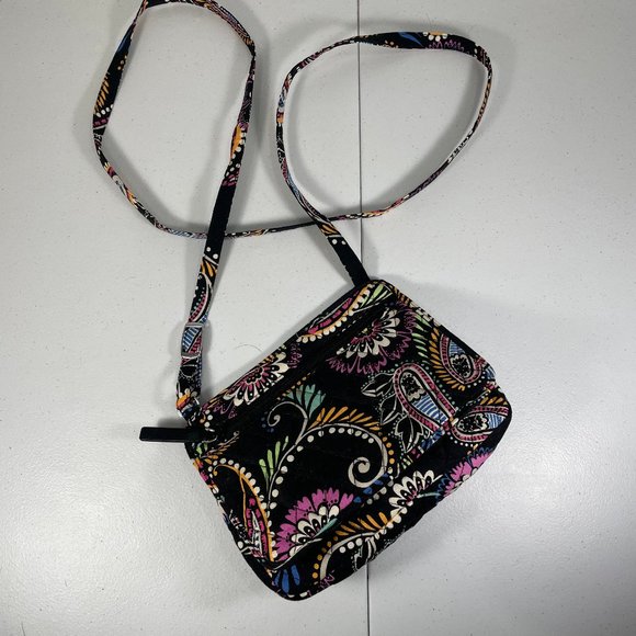 Vera Bradley Bags Vera Bradley Black Paisley Flap Crossbody Bag